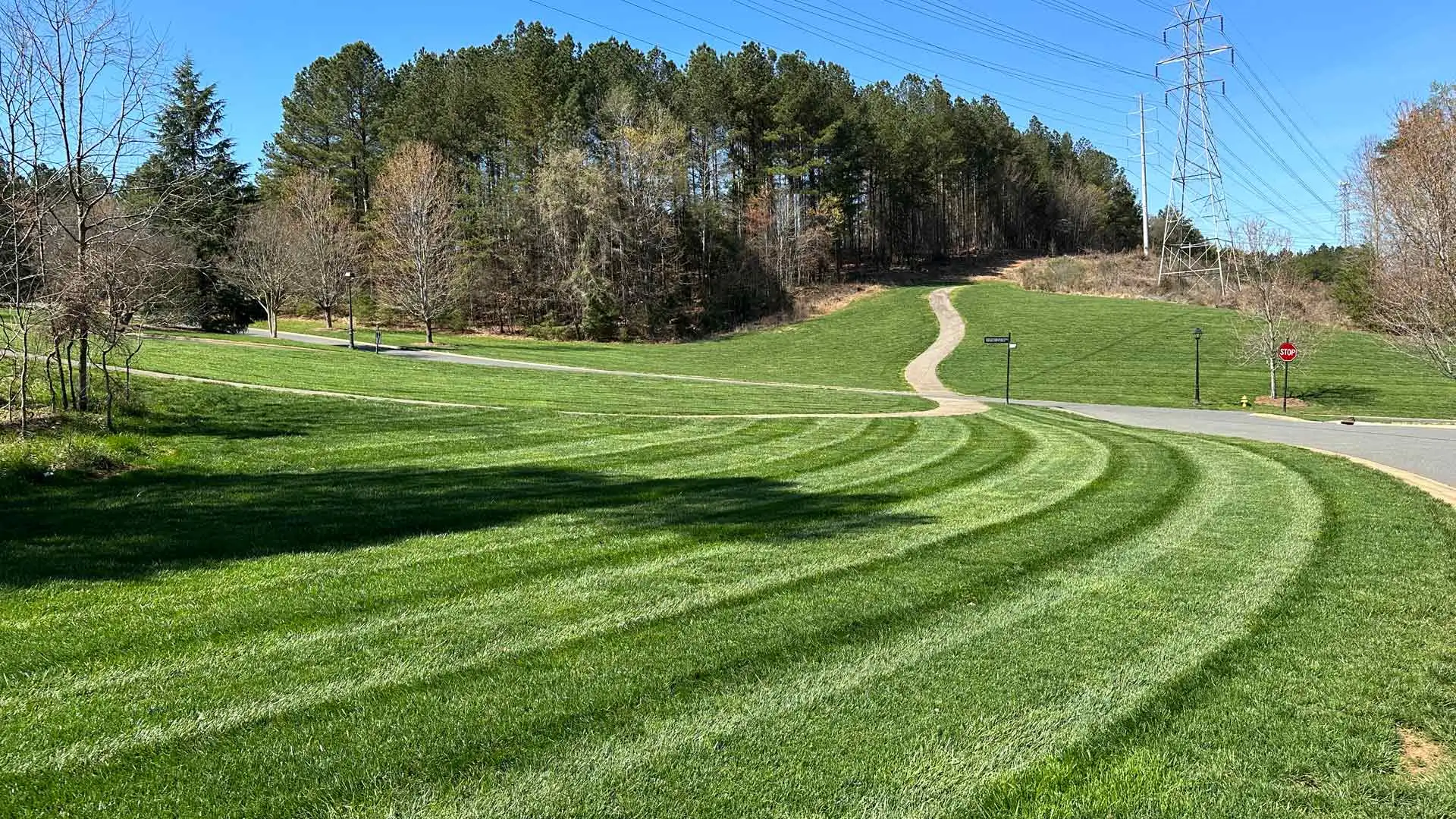 Mowed HOA property in Pineville, NC.
